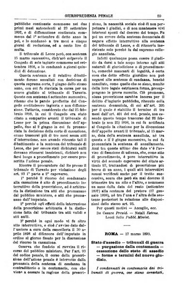 Annali della giurisprudenza italiana raccolta generale delle decisioni delle Corti di cassazione e d'appello in materia civile, criminale, commerciale, di diritto pubblico e amministrativo, e di procedura civile e penale