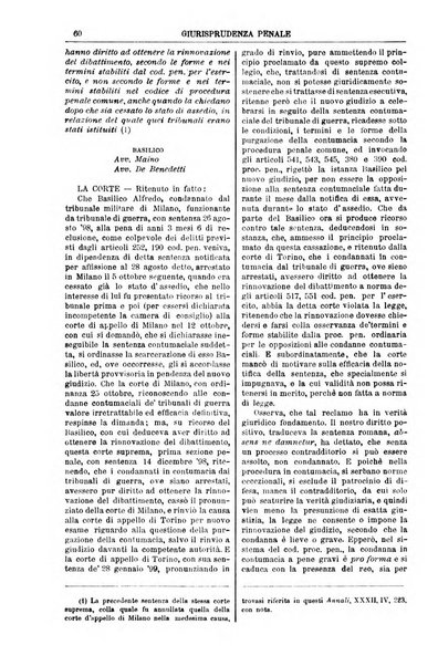 Annali della giurisprudenza italiana raccolta generale delle decisioni delle Corti di cassazione e d'appello in materia civile, criminale, commerciale, di diritto pubblico e amministrativo, e di procedura civile e penale