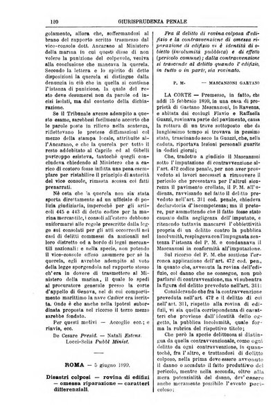 Annali della giurisprudenza italiana raccolta generale delle decisioni delle Corti di cassazione e d'appello in materia civile, criminale, commerciale, di diritto pubblico e amministrativo, e di procedura civile e penale