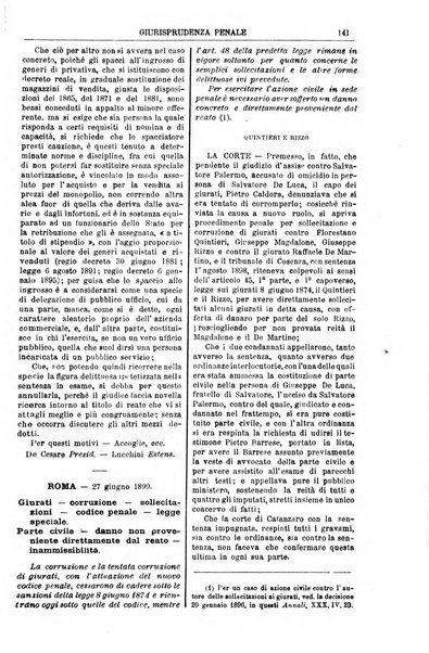 Annali della giurisprudenza italiana raccolta generale delle decisioni delle Corti di cassazione e d'appello in materia civile, criminale, commerciale, di diritto pubblico e amministrativo, e di procedura civile e penale