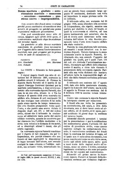 Annali della giurisprudenza italiana raccolta generale delle decisioni delle Corti di cassazione e d'appello in materia civile, criminale, commerciale, di diritto pubblico e amministrativo, e di procedura civile e penale