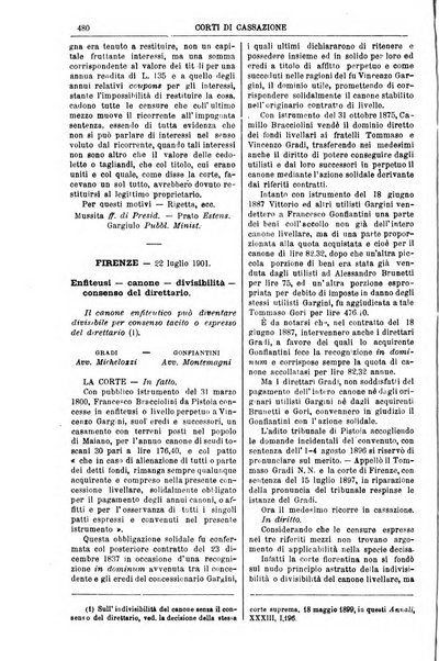 Annali della giurisprudenza italiana raccolta generale delle decisioni delle Corti di cassazione e d'appello in materia civile, criminale, commerciale, di diritto pubblico e amministrativo, e di procedura civile e penale