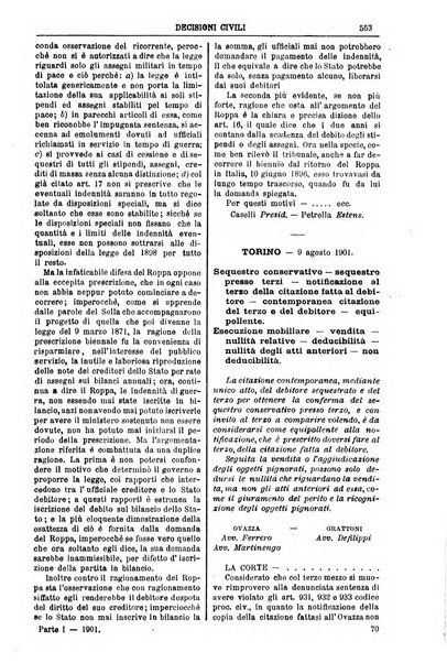 Annali della giurisprudenza italiana raccolta generale delle decisioni delle Corti di cassazione e d'appello in materia civile, criminale, commerciale, di diritto pubblico e amministrativo, e di procedura civile e penale