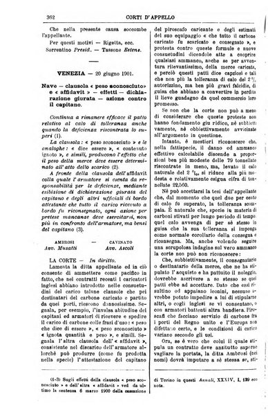 Annali della giurisprudenza italiana raccolta generale delle decisioni delle Corti di cassazione e d'appello in materia civile, criminale, commerciale, di diritto pubblico e amministrativo, e di procedura civile e penale