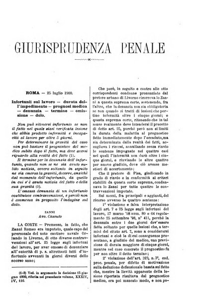 Annali della giurisprudenza italiana raccolta generale delle decisioni delle Corti di cassazione e d'appello in materia civile, criminale, commerciale, di diritto pubblico e amministrativo, e di procedura civile e penale