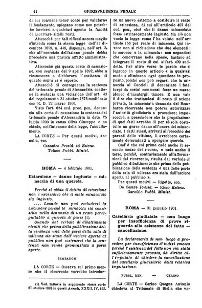 Annali della giurisprudenza italiana raccolta generale delle decisioni delle Corti di cassazione e d'appello in materia civile, criminale, commerciale, di diritto pubblico e amministrativo, e di procedura civile e penale