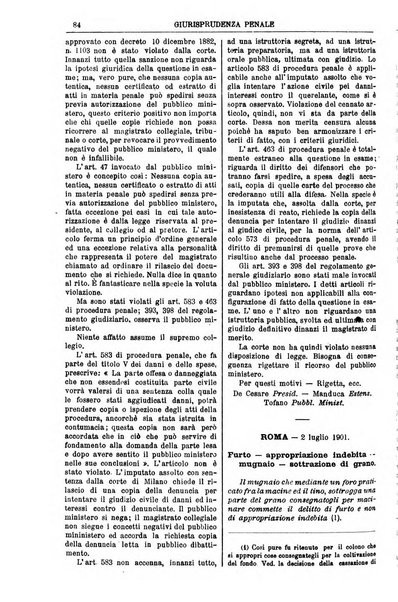 Annali della giurisprudenza italiana raccolta generale delle decisioni delle Corti di cassazione e d'appello in materia civile, criminale, commerciale, di diritto pubblico e amministrativo, e di procedura civile e penale