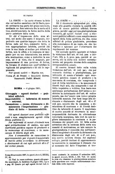 Annali della giurisprudenza italiana raccolta generale delle decisioni delle Corti di cassazione e d'appello in materia civile, criminale, commerciale, di diritto pubblico e amministrativo, e di procedura civile e penale