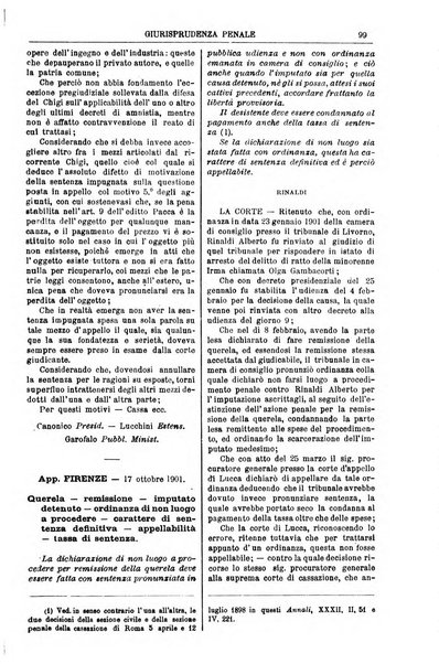 Annali della giurisprudenza italiana raccolta generale delle decisioni delle Corti di cassazione e d'appello in materia civile, criminale, commerciale, di diritto pubblico e amministrativo, e di procedura civile e penale