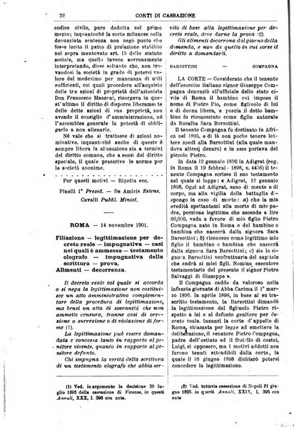 Annali della giurisprudenza italiana raccolta generale delle decisioni delle Corti di cassazione e d'appello in materia civile, criminale, commerciale, di diritto pubblico e amministrativo, e di procedura civile e penale