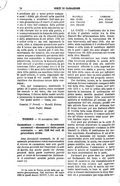 Annali della giurisprudenza italiana raccolta generale delle decisioni delle Corti di cassazione e d'appello in materia civile, criminale, commerciale, di diritto pubblico e amministrativo, e di procedura civile e penale