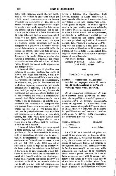 Annali della giurisprudenza italiana raccolta generale delle decisioni delle Corti di cassazione e d'appello in materia civile, criminale, commerciale, di diritto pubblico e amministrativo, e di procedura civile e penale