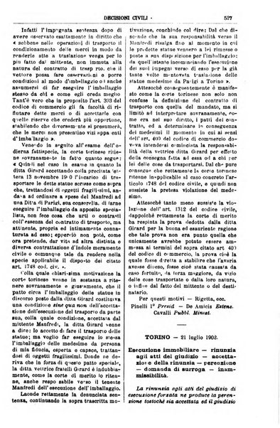 Annali della giurisprudenza italiana raccolta generale delle decisioni delle Corti di cassazione e d'appello in materia civile, criminale, commerciale, di diritto pubblico e amministrativo, e di procedura civile e penale