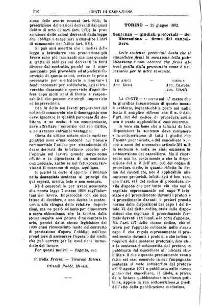 Annali della giurisprudenza italiana raccolta generale delle decisioni delle Corti di cassazione e d'appello in materia civile, criminale, commerciale, di diritto pubblico e amministrativo, e di procedura civile e penale