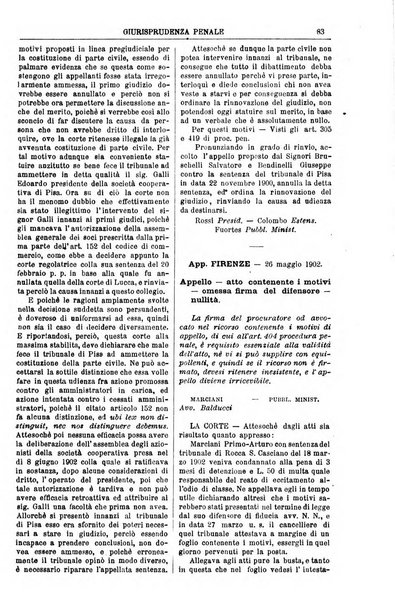 Annali della giurisprudenza italiana raccolta generale delle decisioni delle Corti di cassazione e d'appello in materia civile, criminale, commerciale, di diritto pubblico e amministrativo, e di procedura civile e penale