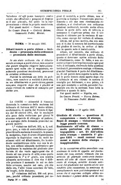 Annali della giurisprudenza italiana raccolta generale delle decisioni delle Corti di cassazione e d'appello in materia civile, criminale, commerciale, di diritto pubblico e amministrativo, e di procedura civile e penale