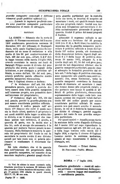 Annali della giurisprudenza italiana raccolta generale delle decisioni delle Corti di cassazione e d'appello in materia civile, criminale, commerciale, di diritto pubblico e amministrativo, e di procedura civile e penale