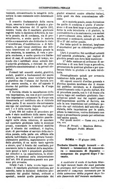 Annali della giurisprudenza italiana raccolta generale delle decisioni delle Corti di cassazione e d'appello in materia civile, criminale, commerciale, di diritto pubblico e amministrativo, e di procedura civile e penale