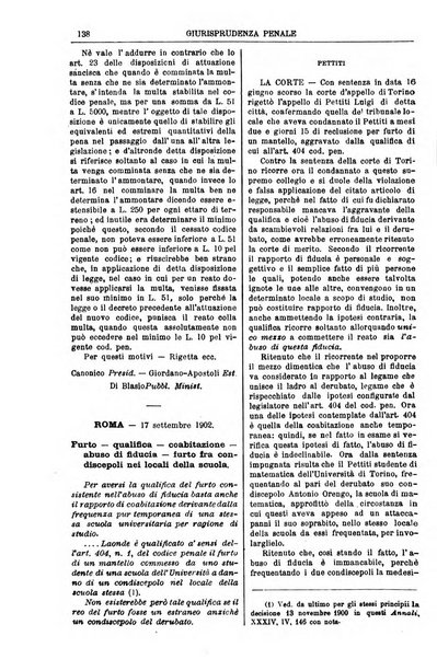 Annali della giurisprudenza italiana raccolta generale delle decisioni delle Corti di cassazione e d'appello in materia civile, criminale, commerciale, di diritto pubblico e amministrativo, e di procedura civile e penale