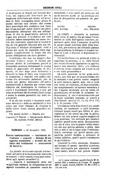 Annali della giurisprudenza italiana raccolta generale delle decisioni delle Corti di cassazione e d'appello in materia civile, criminale, commerciale, di diritto pubblico e amministrativo, e di procedura civile e penale