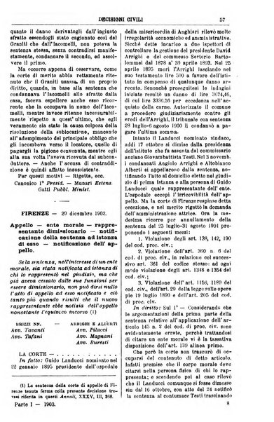 Annali della giurisprudenza italiana raccolta generale delle decisioni delle Corti di cassazione e d'appello in materia civile, criminale, commerciale, di diritto pubblico e amministrativo, e di procedura civile e penale