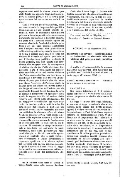 Annali della giurisprudenza italiana raccolta generale delle decisioni delle Corti di cassazione e d'appello in materia civile, criminale, commerciale, di diritto pubblico e amministrativo, e di procedura civile e penale