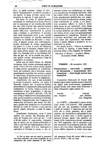 Annali della giurisprudenza italiana raccolta generale delle decisioni delle Corti di cassazione e d'appello in materia civile, criminale, commerciale, di diritto pubblico e amministrativo, e di procedura civile e penale