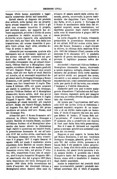 Annali della giurisprudenza italiana raccolta generale delle decisioni delle Corti di cassazione e d'appello in materia civile, criminale, commerciale, di diritto pubblico e amministrativo, e di procedura civile e penale