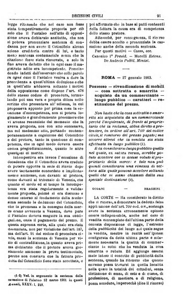 Annali della giurisprudenza italiana raccolta generale delle decisioni delle Corti di cassazione e d'appello in materia civile, criminale, commerciale, di diritto pubblico e amministrativo, e di procedura civile e penale