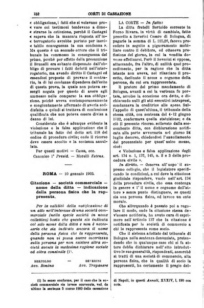 Annali della giurisprudenza italiana raccolta generale delle decisioni delle Corti di cassazione e d'appello in materia civile, criminale, commerciale, di diritto pubblico e amministrativo, e di procedura civile e penale