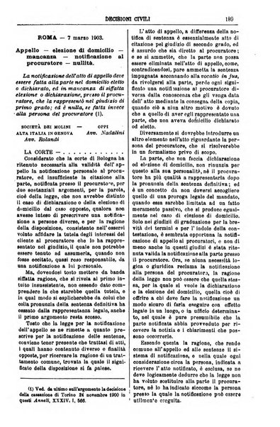 Annali della giurisprudenza italiana raccolta generale delle decisioni delle Corti di cassazione e d'appello in materia civile, criminale, commerciale, di diritto pubblico e amministrativo, e di procedura civile e penale