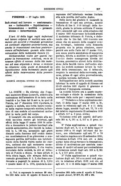 Annali della giurisprudenza italiana raccolta generale delle decisioni delle Corti di cassazione e d'appello in materia civile, criminale, commerciale, di diritto pubblico e amministrativo, e di procedura civile e penale