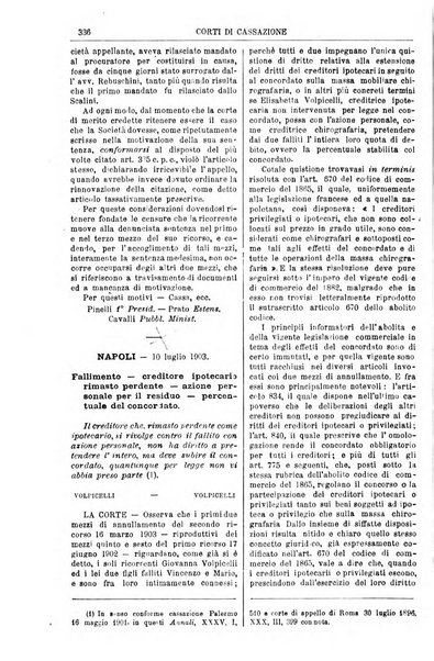 Annali della giurisprudenza italiana raccolta generale delle decisioni delle Corti di cassazione e d'appello in materia civile, criminale, commerciale, di diritto pubblico e amministrativo, e di procedura civile e penale