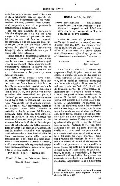 Annali della giurisprudenza italiana raccolta generale delle decisioni delle Corti di cassazione e d'appello in materia civile, criminale, commerciale, di diritto pubblico e amministrativo, e di procedura civile e penale