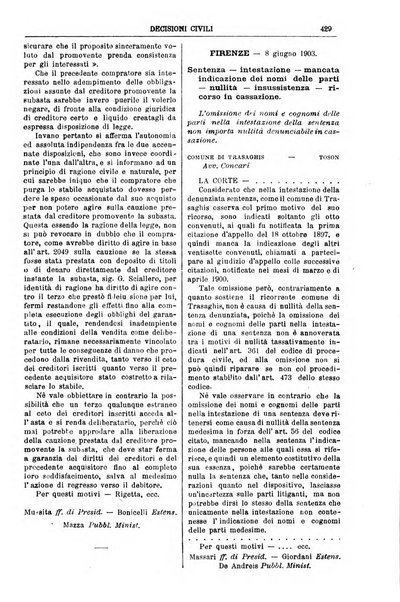 Annali della giurisprudenza italiana raccolta generale delle decisioni delle Corti di cassazione e d'appello in materia civile, criminale, commerciale, di diritto pubblico e amministrativo, e di procedura civile e penale