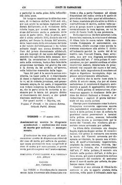 Annali della giurisprudenza italiana raccolta generale delle decisioni delle Corti di cassazione e d'appello in materia civile, criminale, commerciale, di diritto pubblico e amministrativo, e di procedura civile e penale