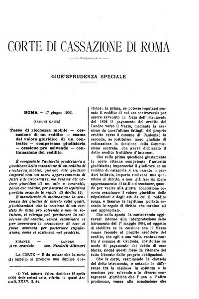 Annali della giurisprudenza italiana raccolta generale delle decisioni delle Corti di cassazione e d'appello in materia civile, criminale, commerciale, di diritto pubblico e amministrativo, e di procedura civile e penale