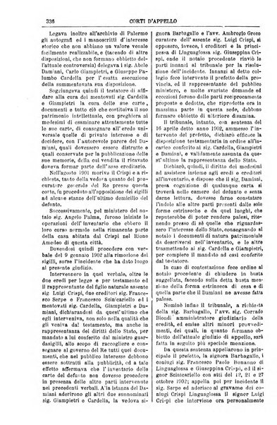 Annali della giurisprudenza italiana raccolta generale delle decisioni delle Corti di cassazione e d'appello in materia civile, criminale, commerciale, di diritto pubblico e amministrativo, e di procedura civile e penale