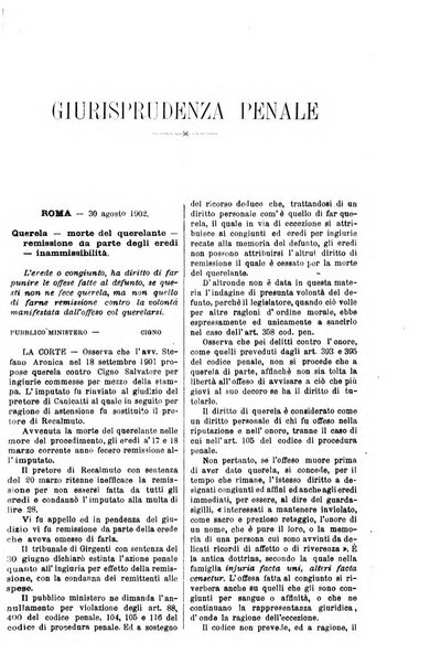 Annali della giurisprudenza italiana raccolta generale delle decisioni delle Corti di cassazione e d'appello in materia civile, criminale, commerciale, di diritto pubblico e amministrativo, e di procedura civile e penale