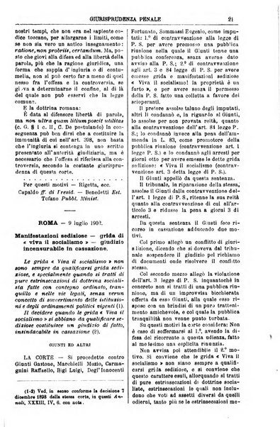 Annali della giurisprudenza italiana raccolta generale delle decisioni delle Corti di cassazione e d'appello in materia civile, criminale, commerciale, di diritto pubblico e amministrativo, e di procedura civile e penale