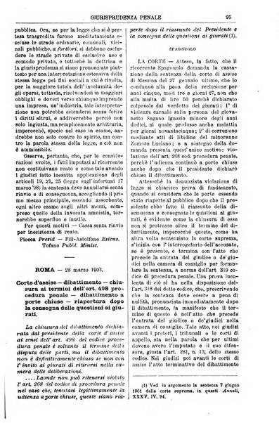 Annali della giurisprudenza italiana raccolta generale delle decisioni delle Corti di cassazione e d'appello in materia civile, criminale, commerciale, di diritto pubblico e amministrativo, e di procedura civile e penale