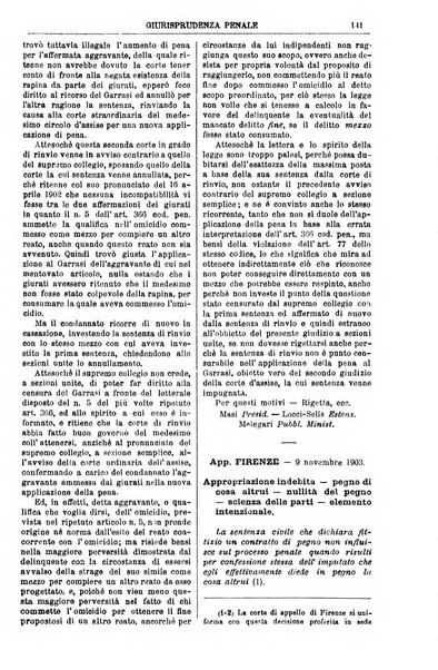 Annali della giurisprudenza italiana raccolta generale delle decisioni delle Corti di cassazione e d'appello in materia civile, criminale, commerciale, di diritto pubblico e amministrativo, e di procedura civile e penale