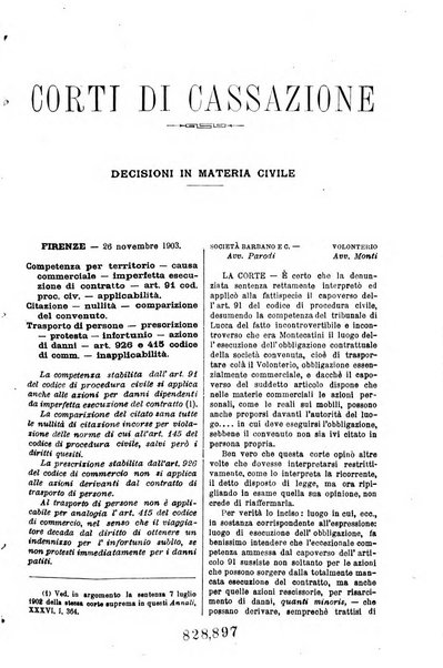 Annali della giurisprudenza italiana raccolta generale delle decisioni delle Corti di cassazione e d'appello in materia civile, criminale, commerciale, di diritto pubblico e amministrativo, e di procedura civile e penale