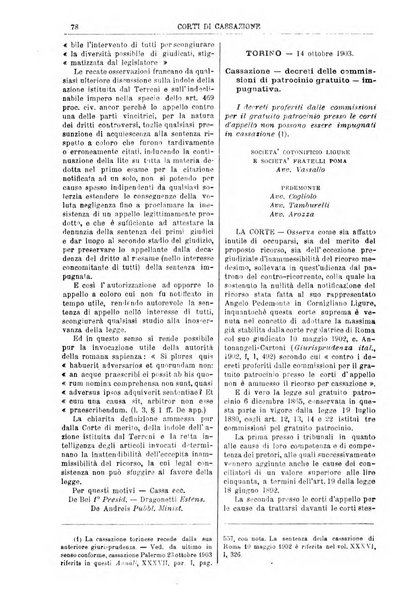 Annali della giurisprudenza italiana raccolta generale delle decisioni delle Corti di cassazione e d'appello in materia civile, criminale, commerciale, di diritto pubblico e amministrativo, e di procedura civile e penale