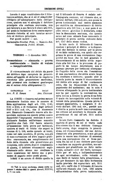 Annali della giurisprudenza italiana raccolta generale delle decisioni delle Corti di cassazione e d'appello in materia civile, criminale, commerciale, di diritto pubblico e amministrativo, e di procedura civile e penale