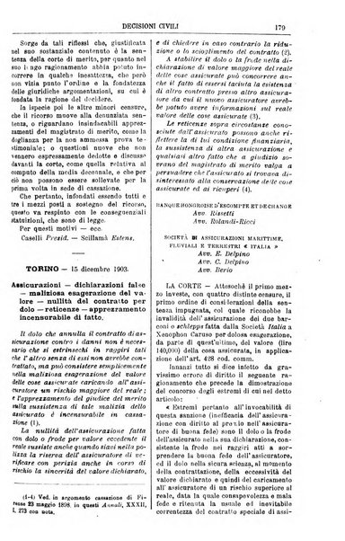 Annali della giurisprudenza italiana raccolta generale delle decisioni delle Corti di cassazione e d'appello in materia civile, criminale, commerciale, di diritto pubblico e amministrativo, e di procedura civile e penale