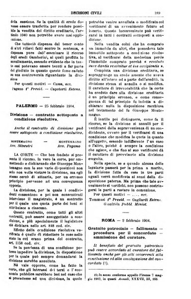 Annali della giurisprudenza italiana raccolta generale delle decisioni delle Corti di cassazione e d'appello in materia civile, criminale, commerciale, di diritto pubblico e amministrativo, e di procedura civile e penale