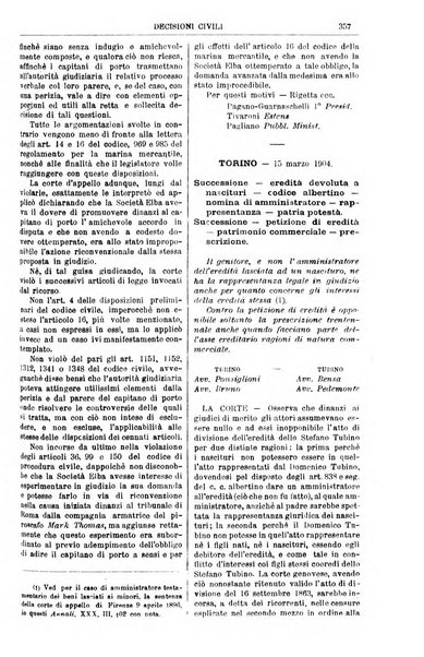 Annali della giurisprudenza italiana raccolta generale delle decisioni delle Corti di cassazione e d'appello in materia civile, criminale, commerciale, di diritto pubblico e amministrativo, e di procedura civile e penale