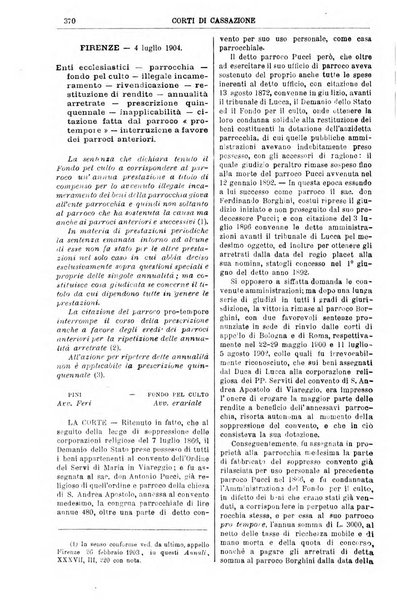 Annali della giurisprudenza italiana raccolta generale delle decisioni delle Corti di cassazione e d'appello in materia civile, criminale, commerciale, di diritto pubblico e amministrativo, e di procedura civile e penale