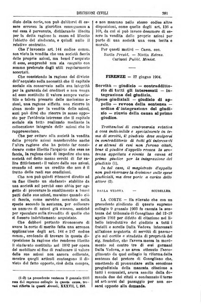 Annali della giurisprudenza italiana raccolta generale delle decisioni delle Corti di cassazione e d'appello in materia civile, criminale, commerciale, di diritto pubblico e amministrativo, e di procedura civile e penale